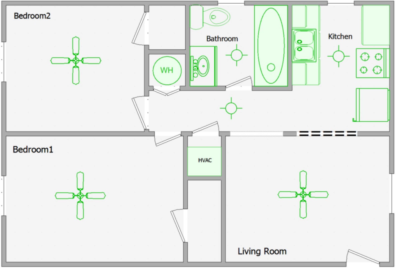 2 Bedroom Floor Plan